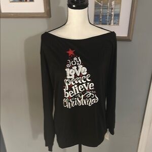 Black Christmas Graphic Women's Top